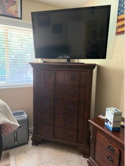 Long dresser and nightstand