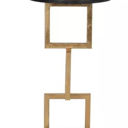 Gold & Black End Table Plant Stand
