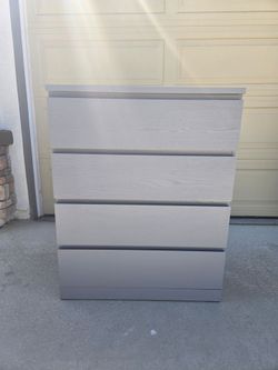 ikea malm 4 drawer chest dresser (gray)