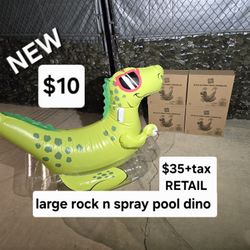 New Rock N Spray Dino Pool Toys $35+tax Retail Each 