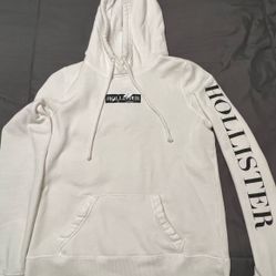 Unisex white hollister hoodie