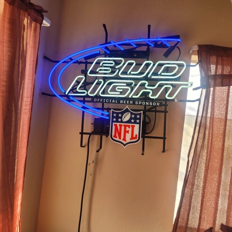 Bud light on sale nfl neon sign