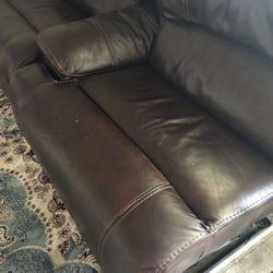 Leather Sofa Seat Recliner  2 Pieces