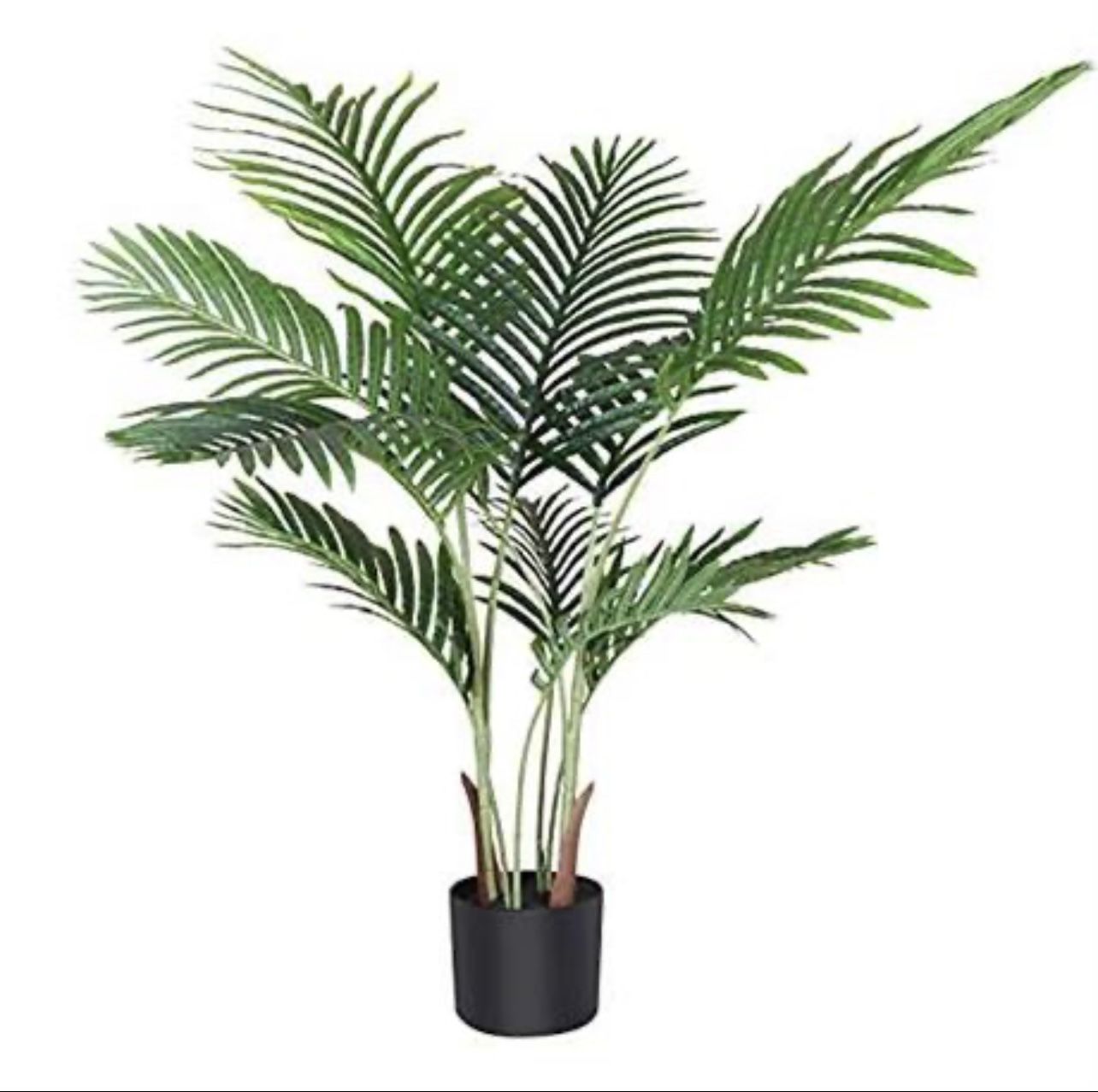 Fopamtri Artificial Areca Palm Plant 3.6 Feet Fake Palm Tree with 10 Trunks