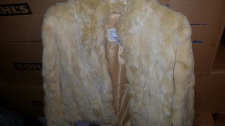 Wilson Leather Cream Colored Fur Jacket