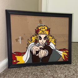 Glass Anime Painting Demon Slayer LOCATED IN COVINA