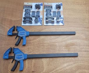 Pair of 10" Rockler Spring-Loaded Clamps + Attachment Sets