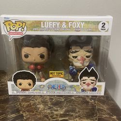 Funko Pop: One Piece, Luffy and Foxy Hot Topic Exclusive 2 Pack