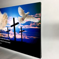 Canvas wall decoration 30”x42”. Brand new we can make it in different sizes, from  4.5”x4.5” to 30”x66”, Wood frame and sprayed with glossy clear coat