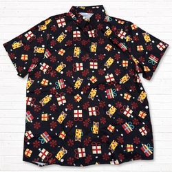 Men’s Christmas Button Up Collar Shirt