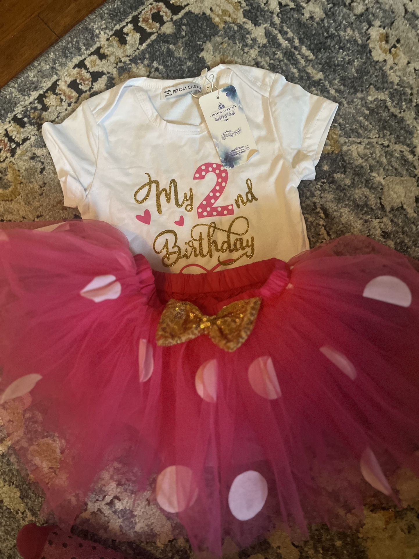 Minnie Mouse Pink 2 Year Old Birthday Outfit 