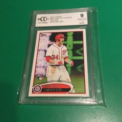 GRADED 2012 BRYCE HARPER TOPPS.