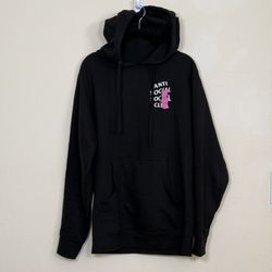 Anti Social Social Club × Medicom Bearbrick Hoodie Black pink