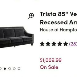 Awesome Black Velvet Couch 