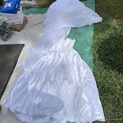 Strapless White Wedding Dress