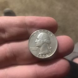 1964 Silver D Quarter 