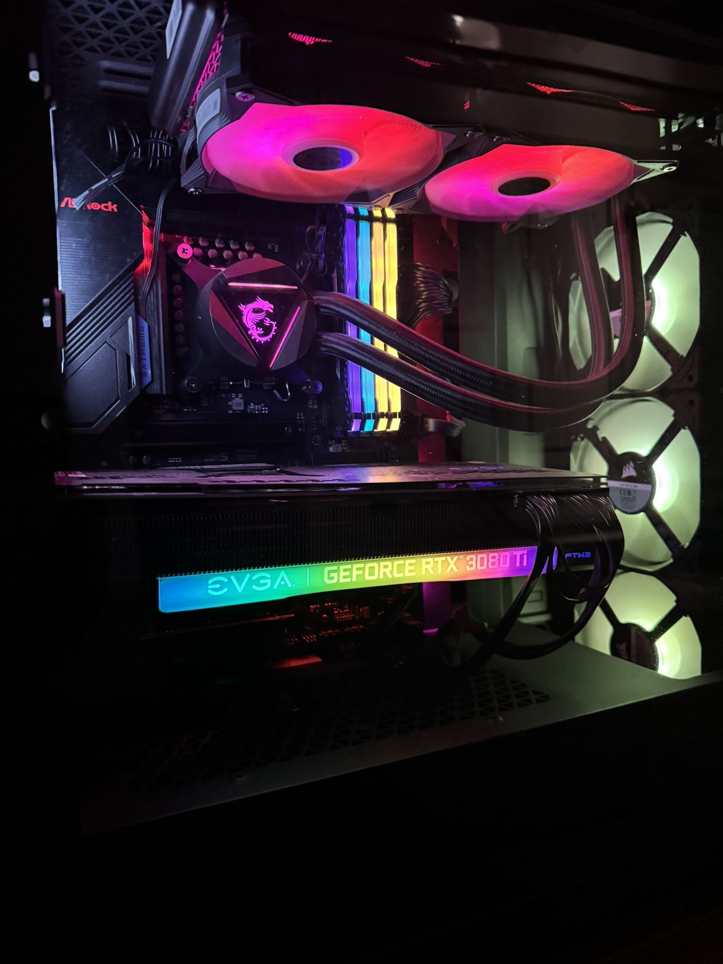 Black RGB Gaming PC Intel 12700k RTX 3080Ti!!!