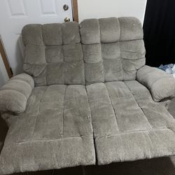 Gray Reclining Loveseat 