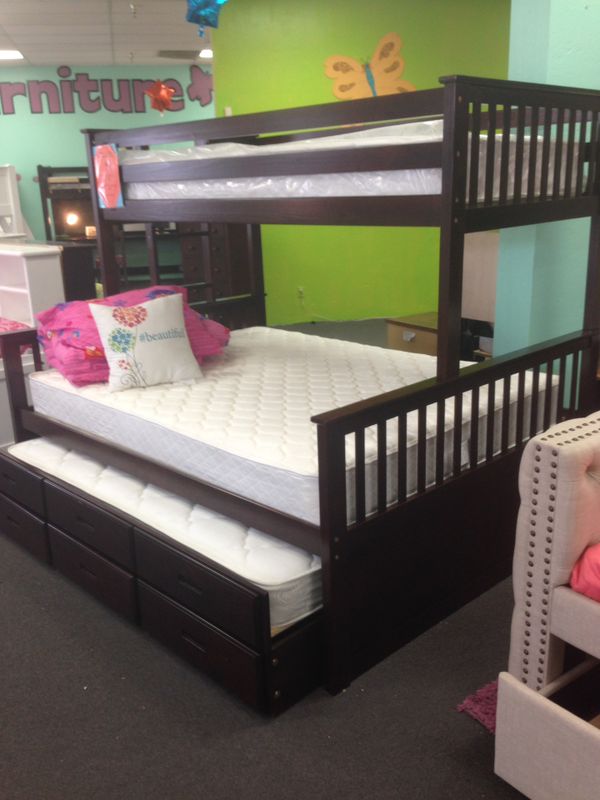 Twin Over Queen Bunk Bed With Trundle For In Glendale Az Offerup Twin Over Queen Bunk Bed With Trundle