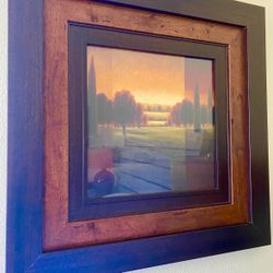 Large Picture Of Tuscany In heavy Wood Frame 35.5” Square. 