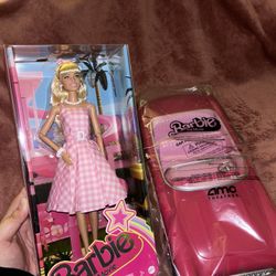 Margot Robbie Barbie Doll & Popcorn Corvette Car Bundle