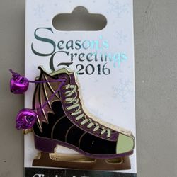 Disney "Season's Greetings" 2016 PIN Maleficent Skate LE 6000 
