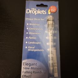 Mini Droplets Elegant Falling Raindrop Effect White LEDs - Pack of 4 