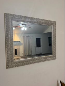 Large Hand-Carved Wood Wall Mirror | Boho, Coastal & Farmhouse Decor