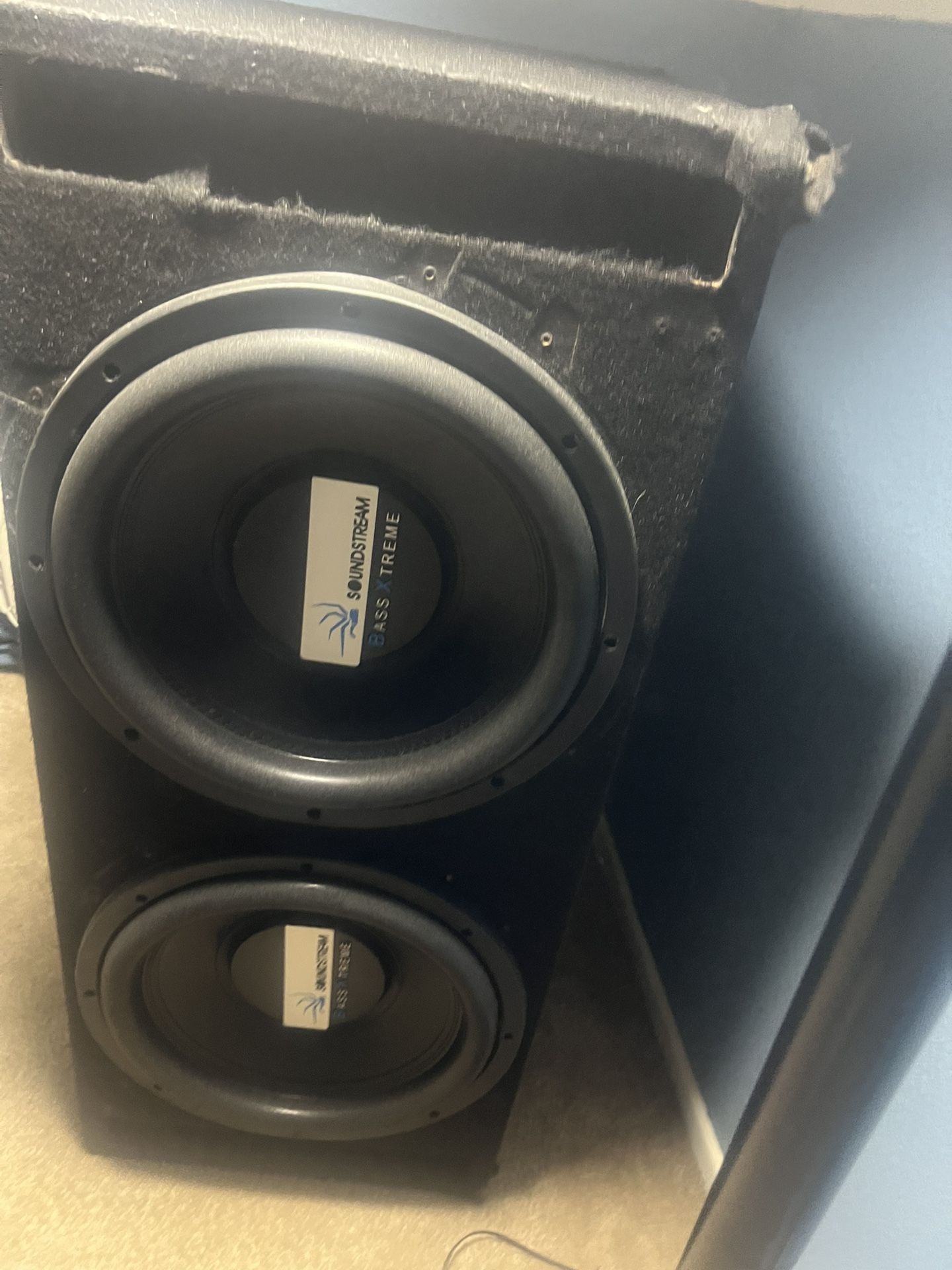 2 bass xtreme subwoofers 12s With Box