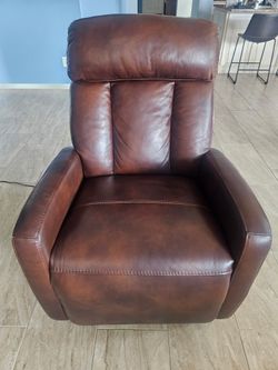 Power Leather Recliner.