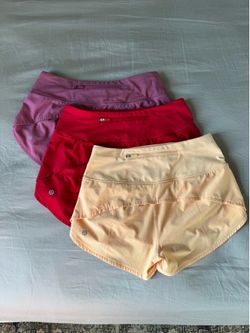 LULULEMON SPEED UP SHORTS SIZE 4 ($30 each)