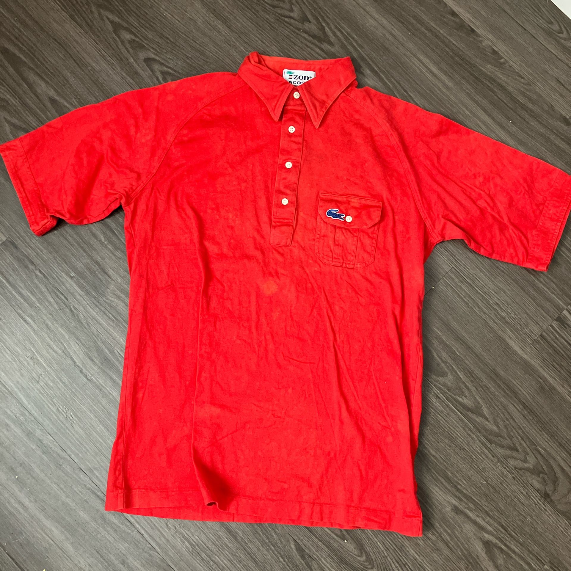 Vintage Lacost Izod Collab Red Polo Shirt Men’s Large
