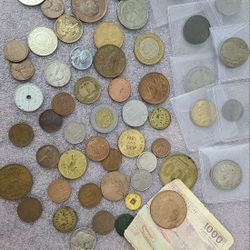 Assorted Vintage Coins And Tokens