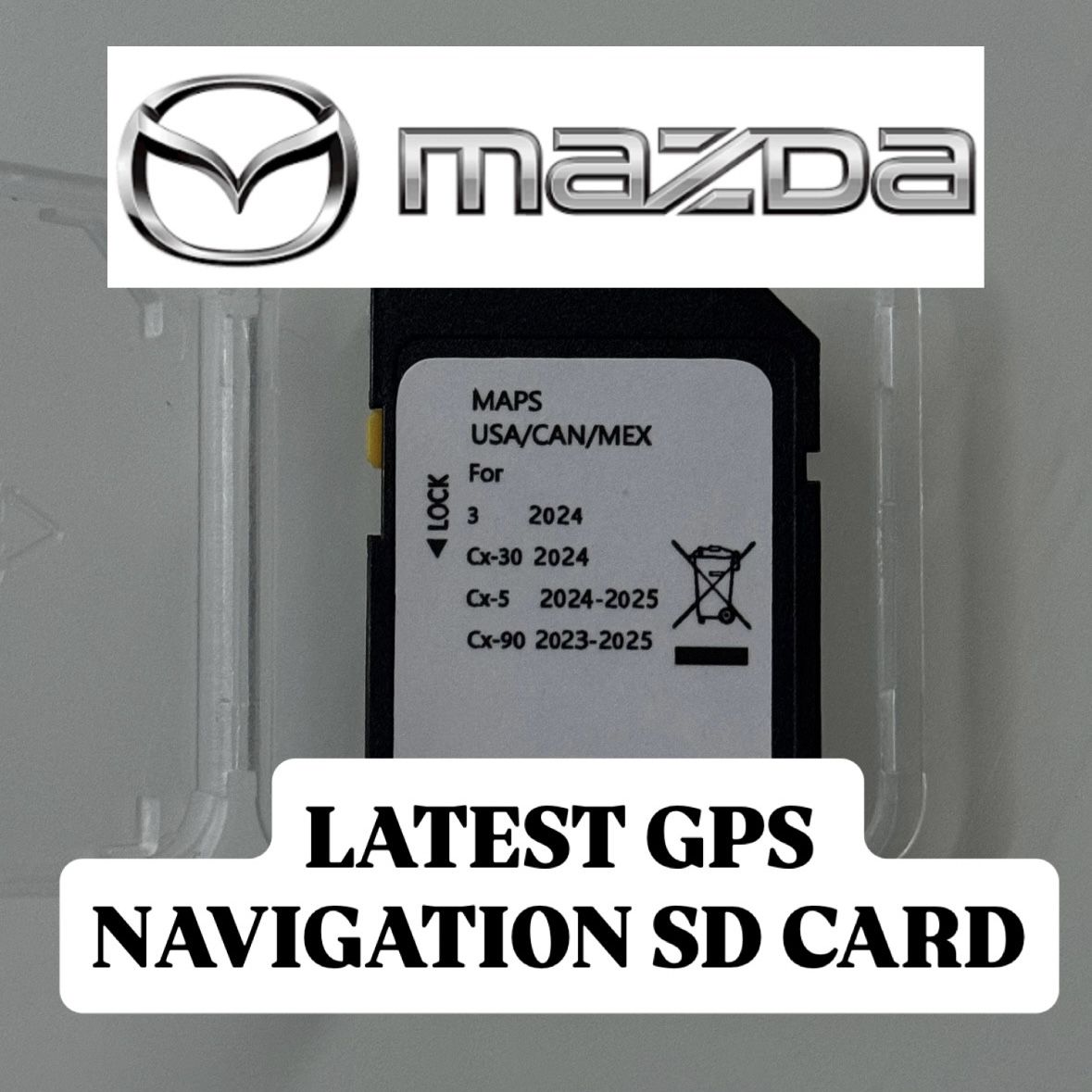 NEW UNUSED - Mazda Latest USA/CAN/MEX Maps GPS SD Navigation Card For CX-30, 3, CX-5, CX-90