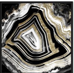 Abstract Black/gold Wall Art 