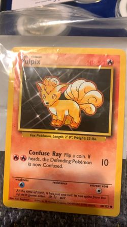 1999 Pokémon Vulpix confuse ray