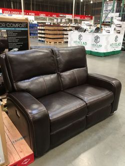 Zach Leather Power Reclining Loveseat