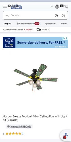Football ceiling fan