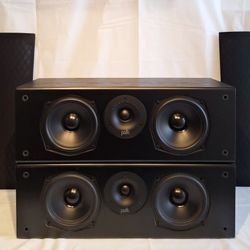 Polk Audio T30 Pair 100 Watt Home Theater Center Channel Speaker