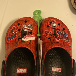 Brand new Spider-Man toddler crocs size 10