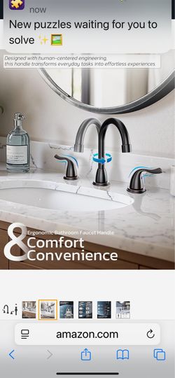 Bathroom Sink Faucet 3 Hole, Oil Rubbed Black  Bronze And  nickel Bathroom Sink Faucet Black Bronze And Black F38 Bl br $40