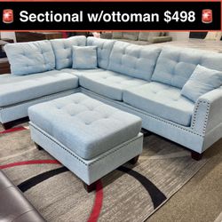 New Sectional With ottoman 