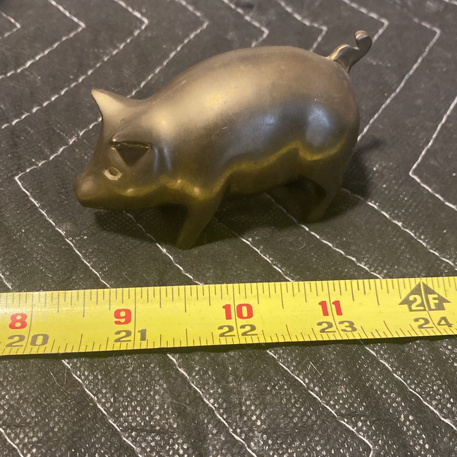 Brass Pig Figurine Paperweight