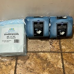 Secure Underpads 30x30 (40 Count) Kroger 23x36 (36 Count) - Total 76