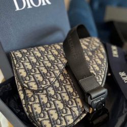 Christian Dior Crossbody Bag - Beige & Black
