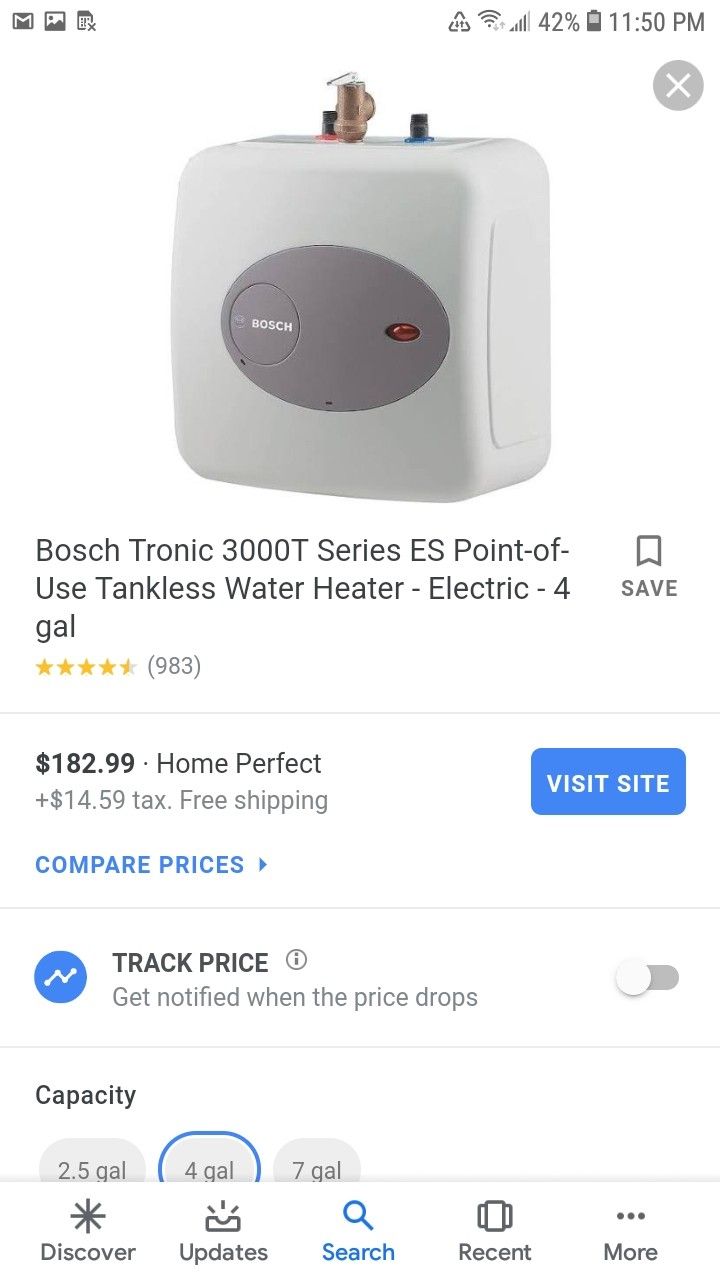 BOSCH Mini Water Heater tank