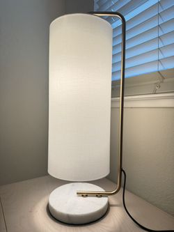 Pair of Crate and Barrel Table Lamps (Oralee Cylinder Table Lamp)