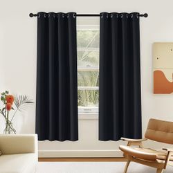 Black Out Curtains With Rod 
