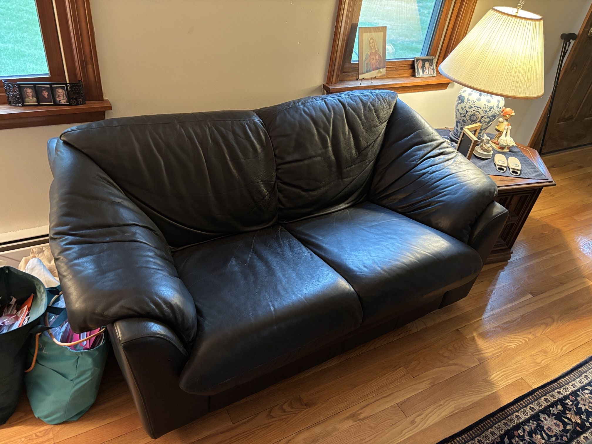 Leather Love Seat