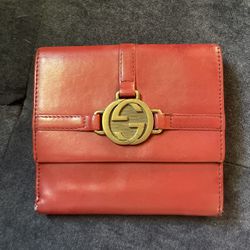 Gucci Red Leather Wallet